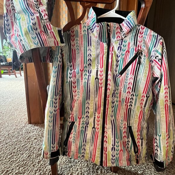 Boulder Gear Kids Colorful Ski Winter Snow Jacket Coat Girls Size L 8935P - Picture 4 of 9